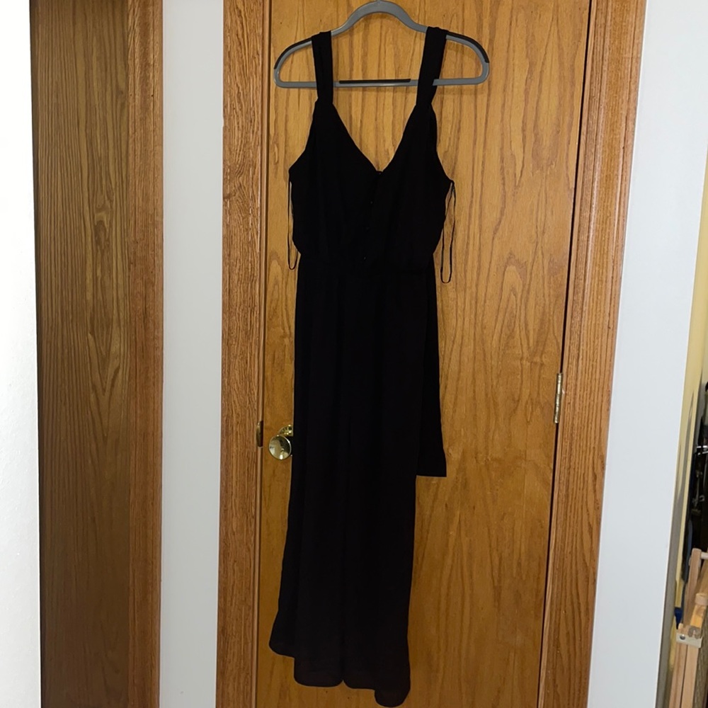 Black Jumpsuit with tie accent on back